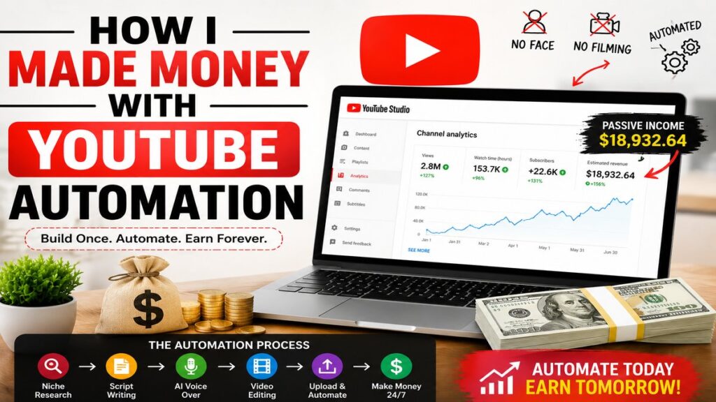 How I Made Money With YouTube Automation (Faceless Channel → $14k/Month)